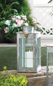 SMALL FARMHOUSE GALVANIZED LANTERN