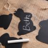 Cutout Bunny Chalkboard Tags - Box of 2