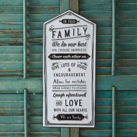 Family Rules Wall Sign