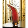 Crimson Sunset Art Glass Vase