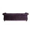 Purple Velvet Sofa, 3-Seater, Classical