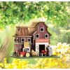 Rustic Farmstead Birdhouse for Outdoor Gardens and Backyards