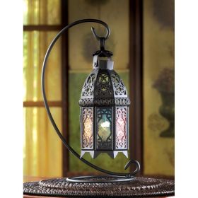 Colorful Moroccan Lantern Stand for a Vibrant Home Decor