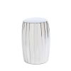 Silver Metal Decorative Stool for Home Decor